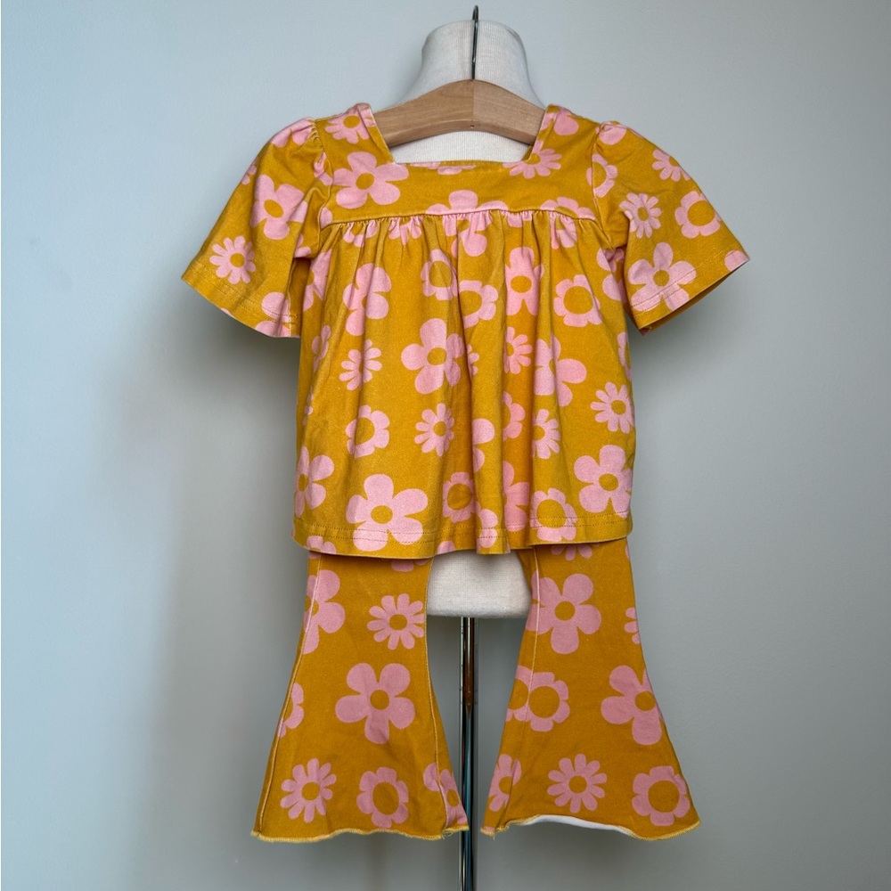 Floral Kids Matching Set - Yellow and Pink